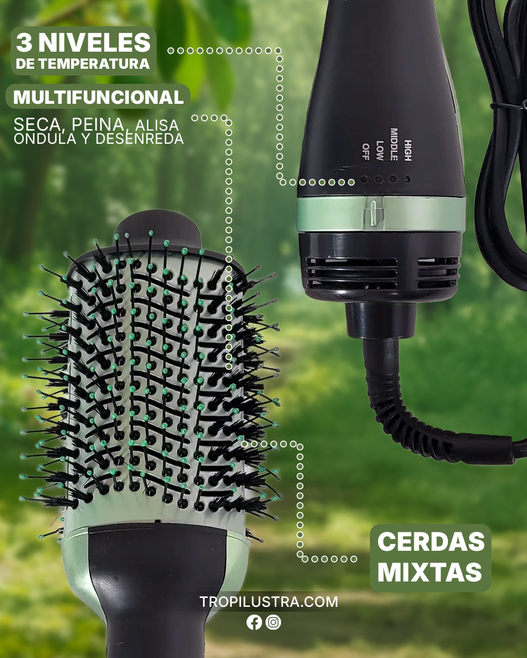 Cepillo secador Edicion Aguacate