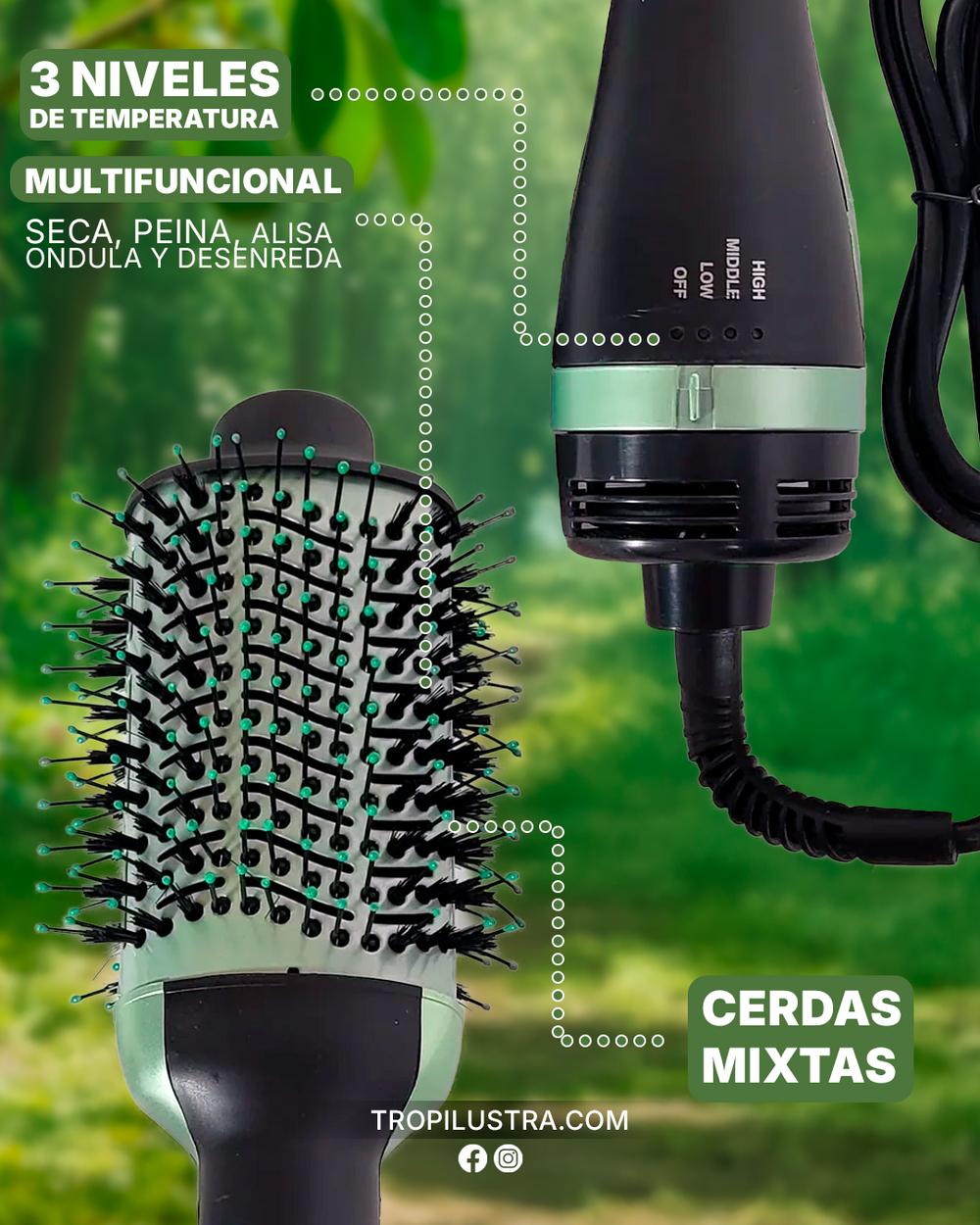 Cepillo secador Edicion Aguacate